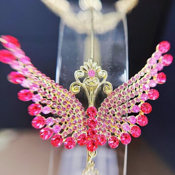 Angel Wings Headband, Hair Accessories for Girls, Goddess Headdress, Pink Crown - Picture 6 of 8